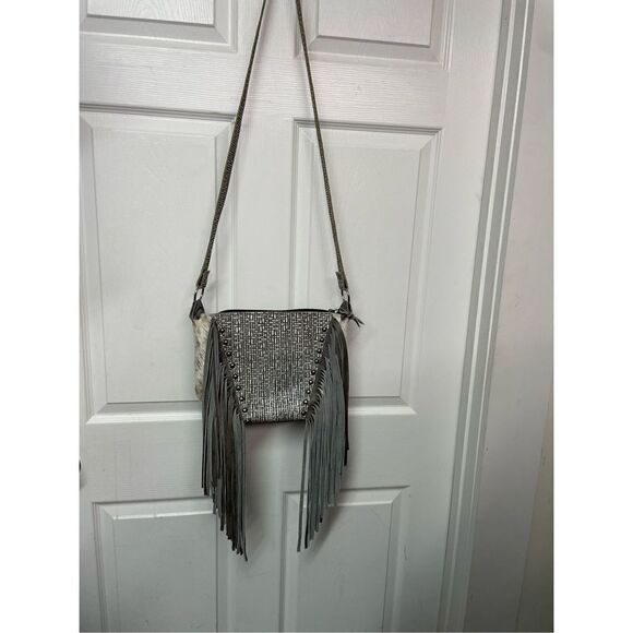 Holy Cow Culture 847 Original Leather Cowhide Fringed Crossbody Bag Gift - Picture 16 of 16